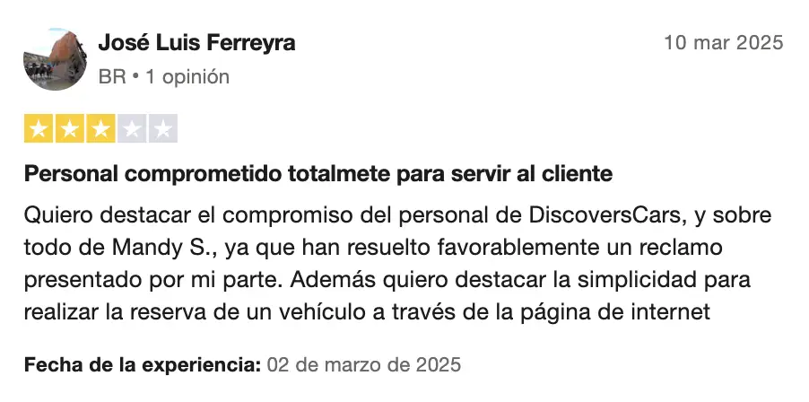 discover cars opiniones trustpilot